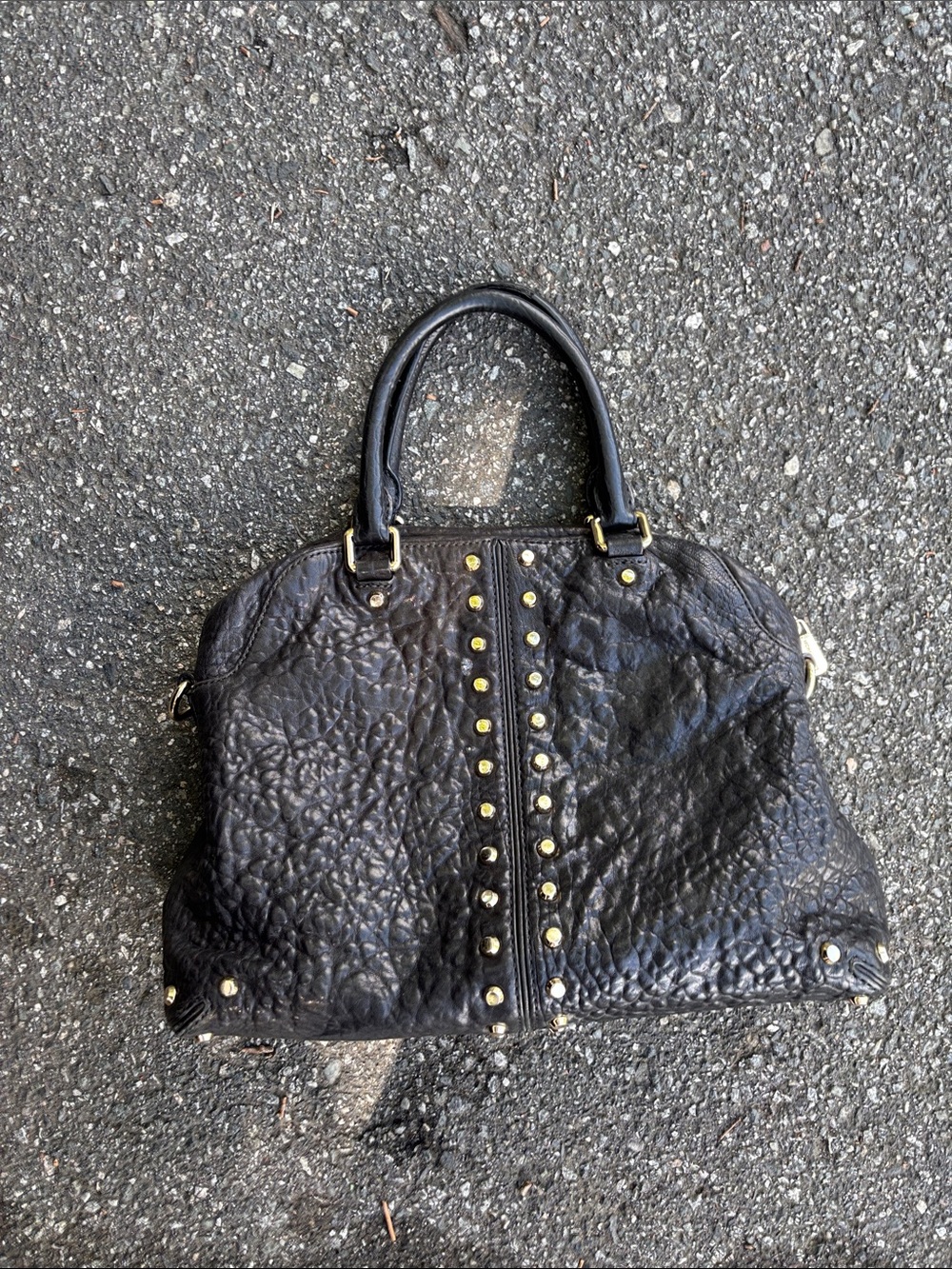 Michael kors Black Studded Leather Dome Satchel - Unbranded